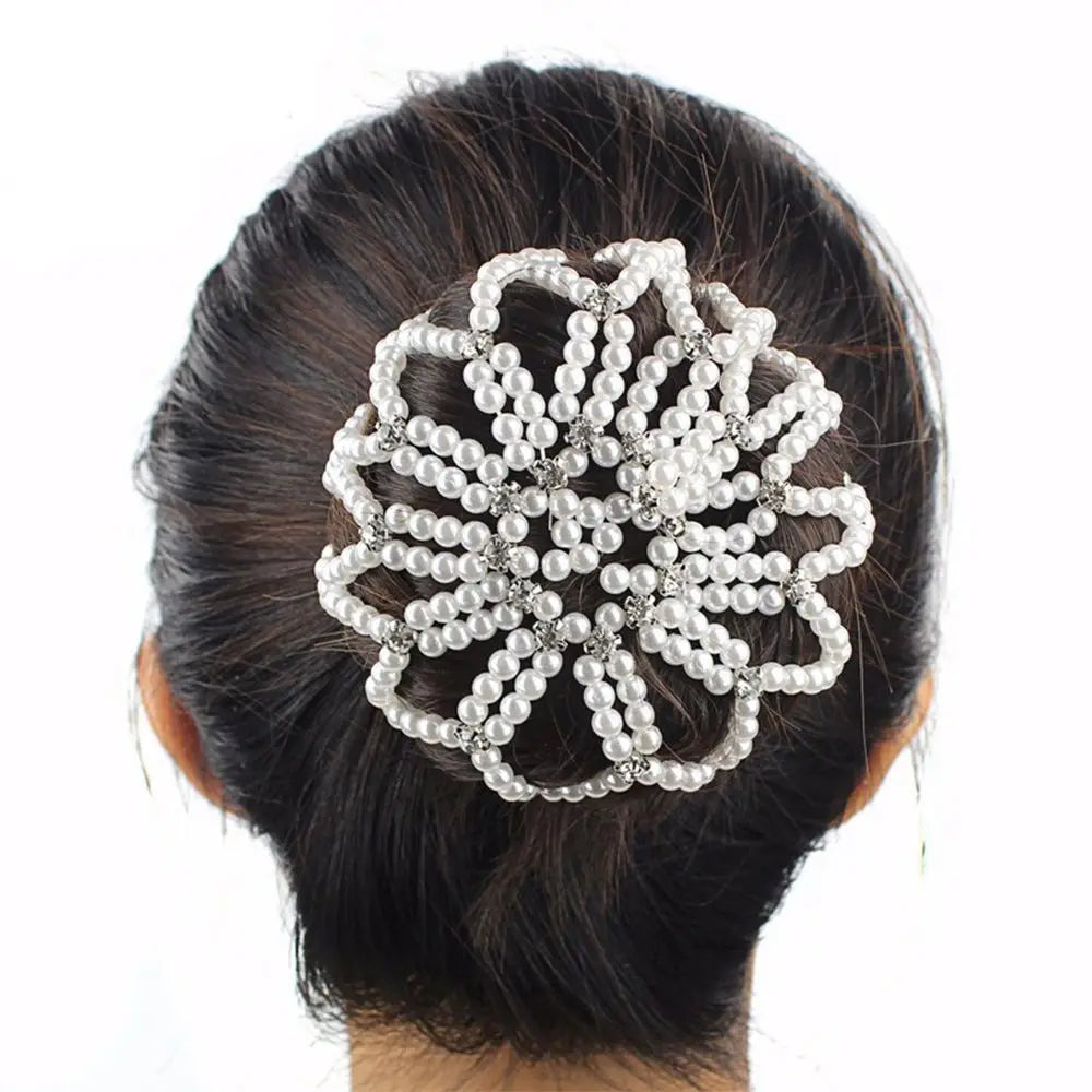 Redinha de Coque de Crochê com Pérolas - foto 2 - Bedance