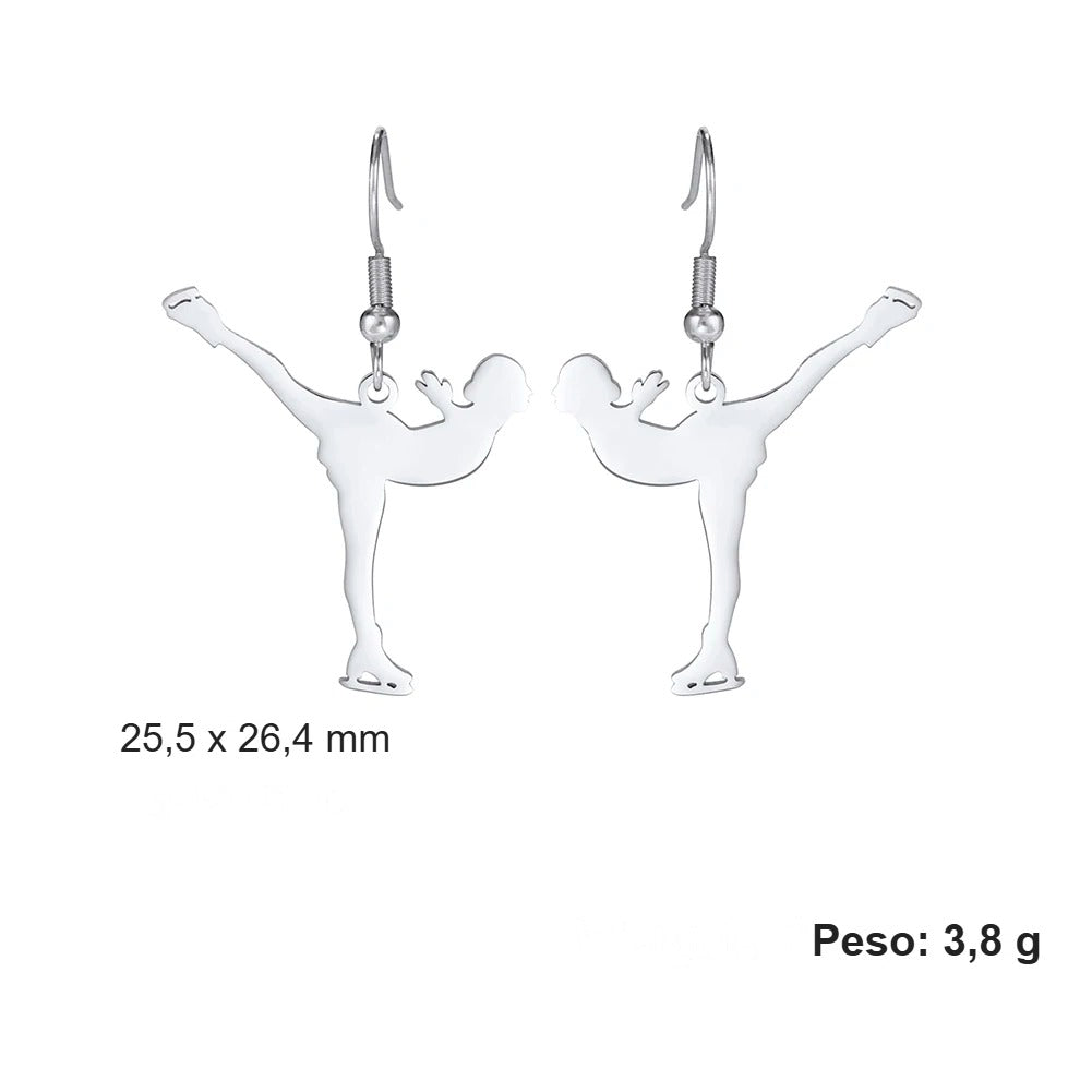 Brinco Bailarina Gota em Aço Inoxidável