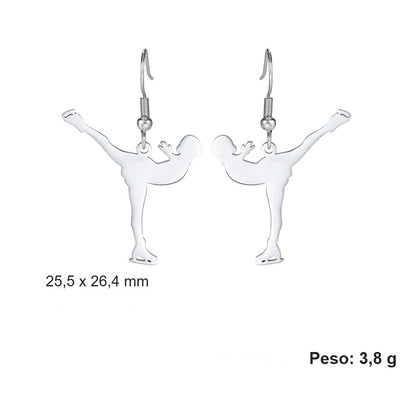 Brinco Bailarina Gota em Aço Inoxidável