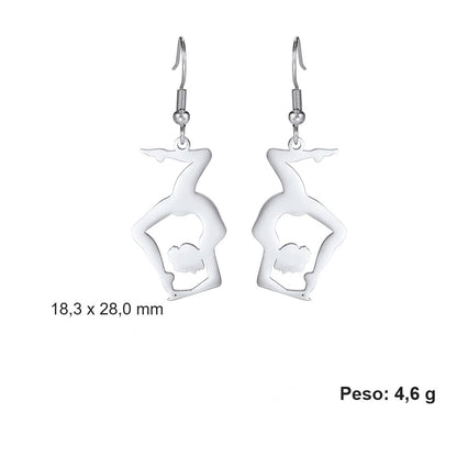 Brinco Bailarina Gota em Aço Inoxidável