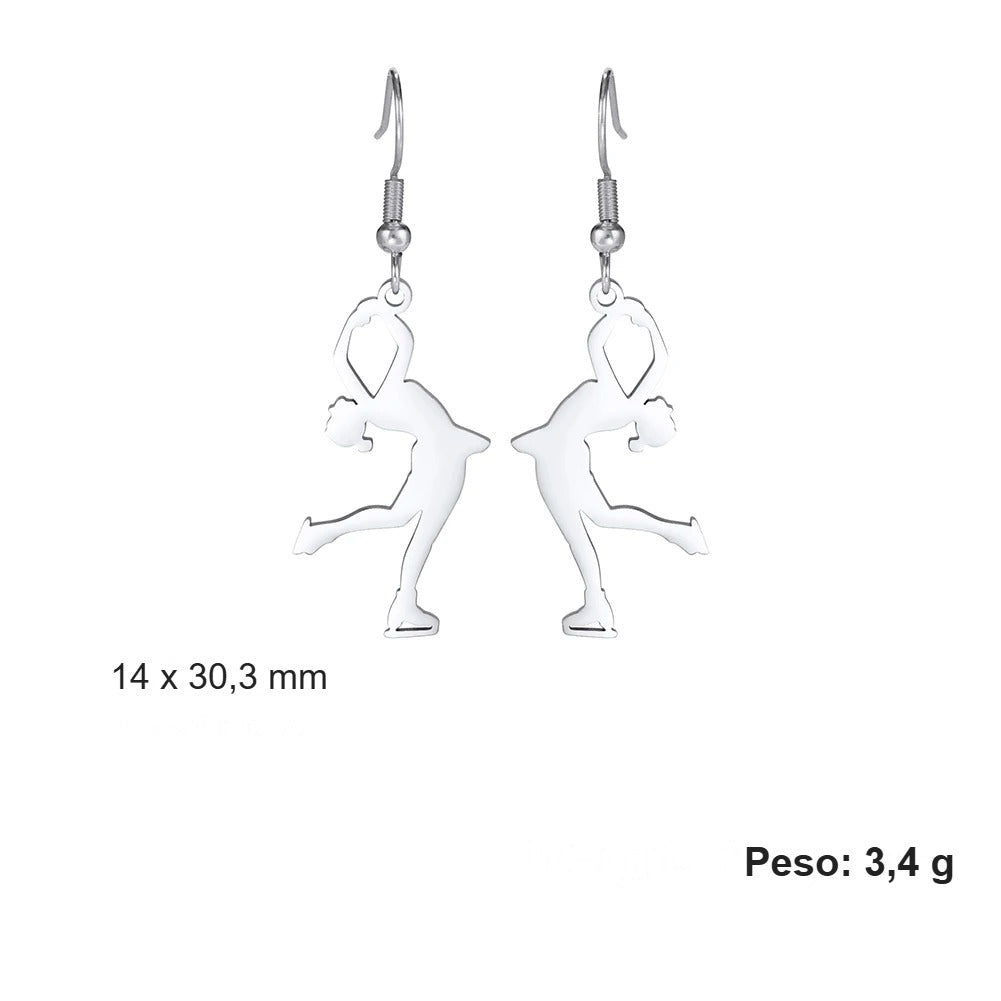 Brinco Bailarina Gota em Aço Inoxidável