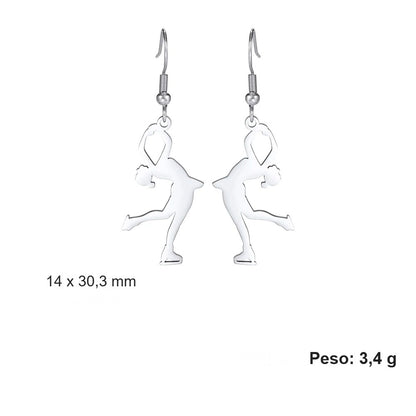 Brinco Bailarina Gota em Aço Inoxidável