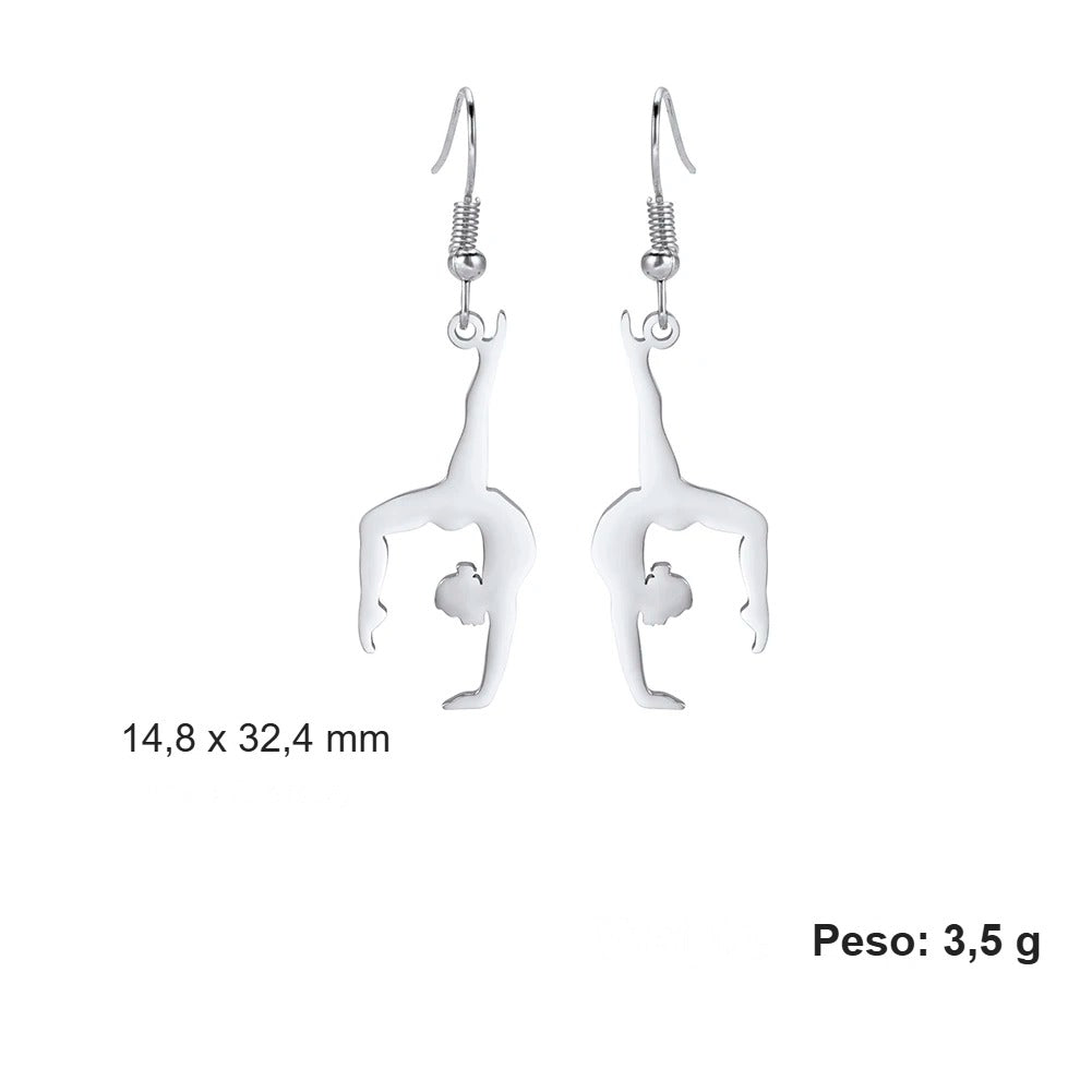 Brinco Bailarina Gota em Aço Inoxidável