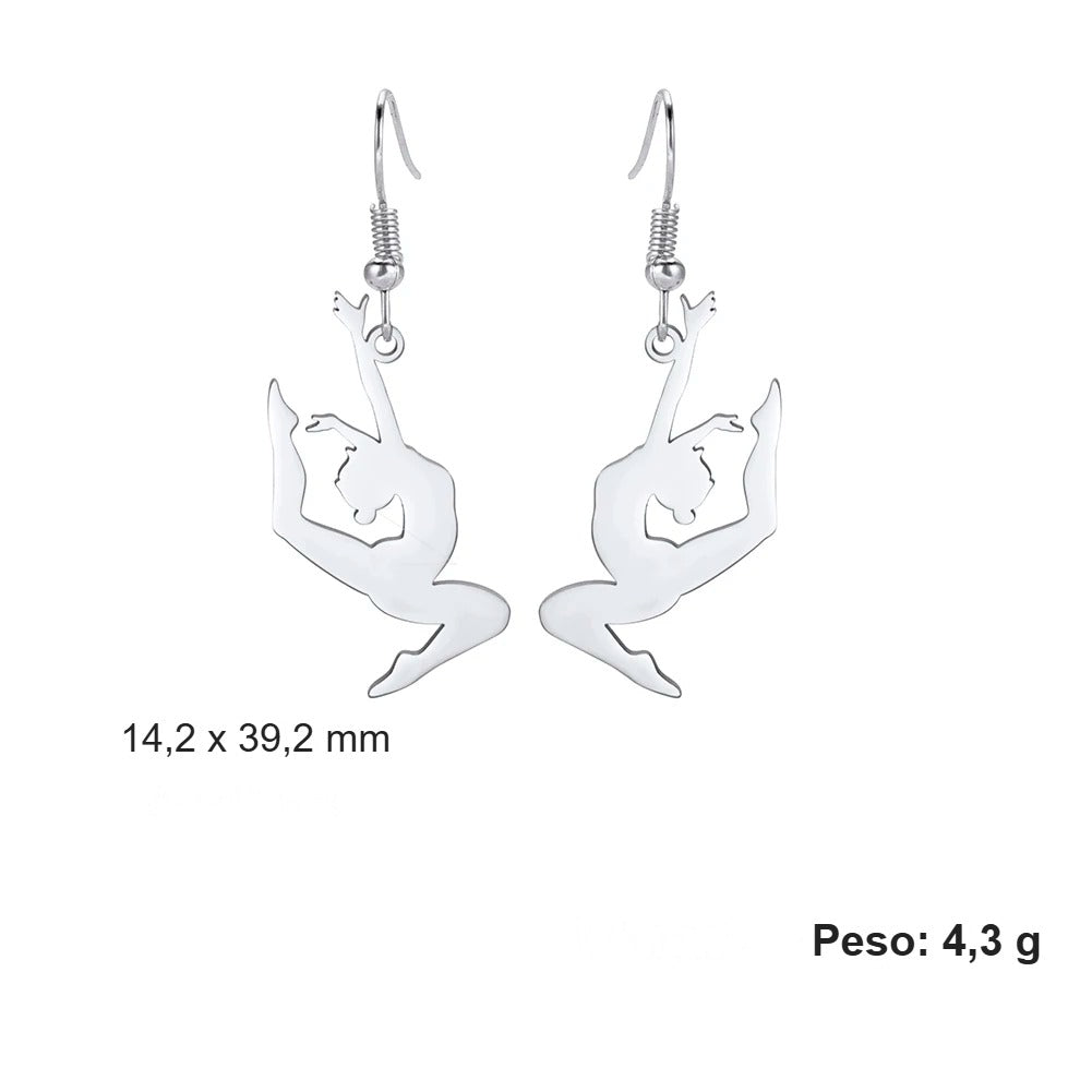 Brinco Bailarina Gota em Aço Inoxidável