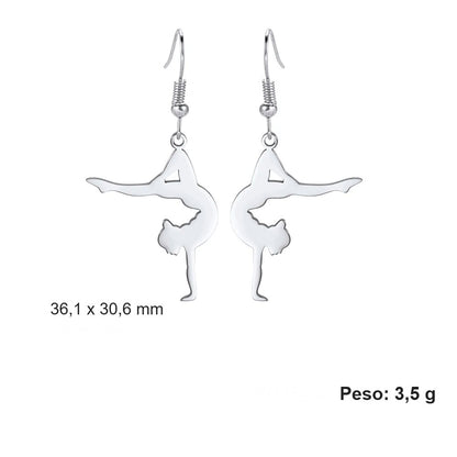 Brinco Bailarina Gota em Aço Inoxidável