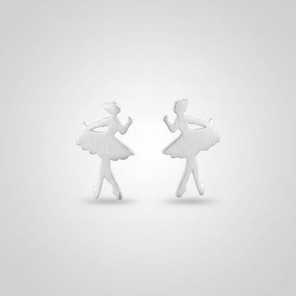 brincos bailarina em prata