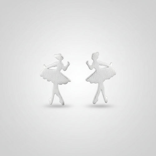 brincos bailarina em prata