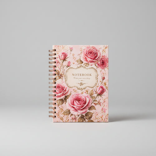 caderno espiral rosa 1peça