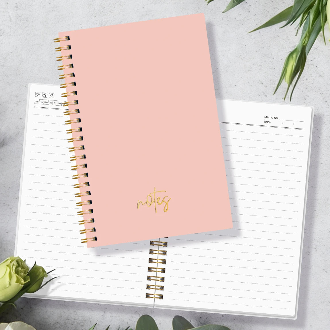 caderno espiral rosa