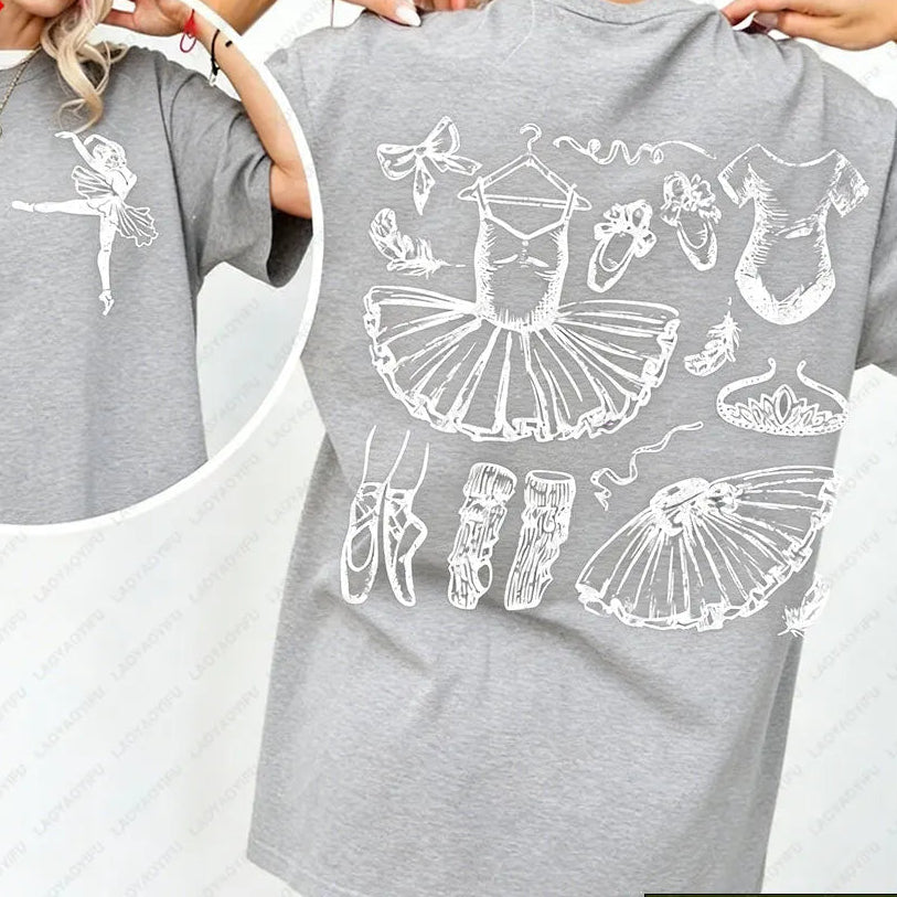 camiseta ballet estampada l