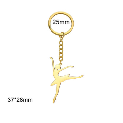 chaveiro bailarina em a gold