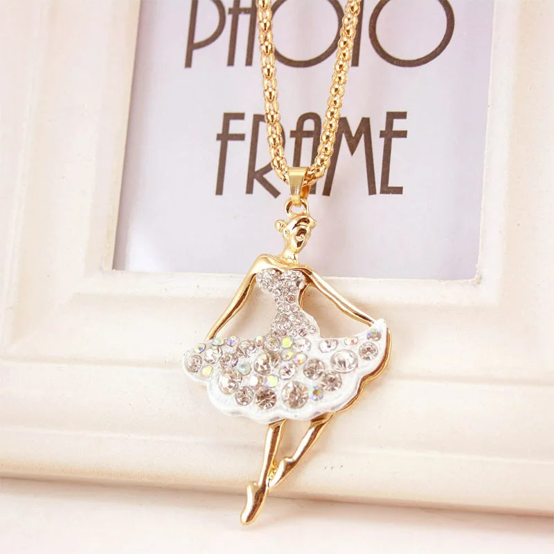 colar bailarina com branco