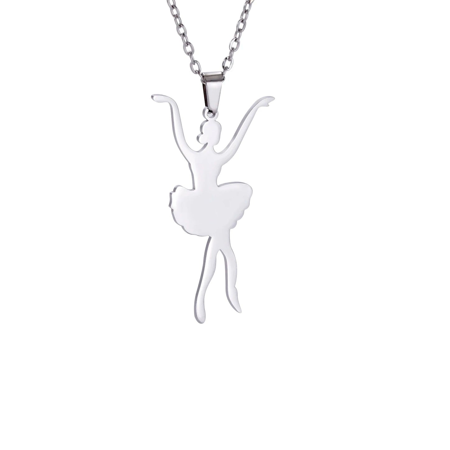 colar pingente bailarina 45-50cm