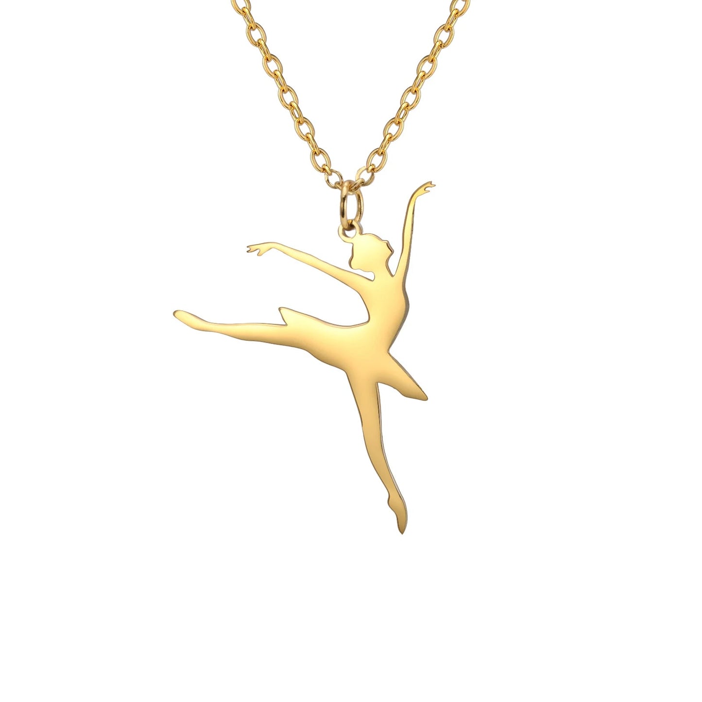 colar pingente bailarina 45-50cm