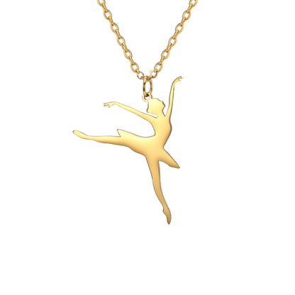 colar pingente bailarina 45-50cm