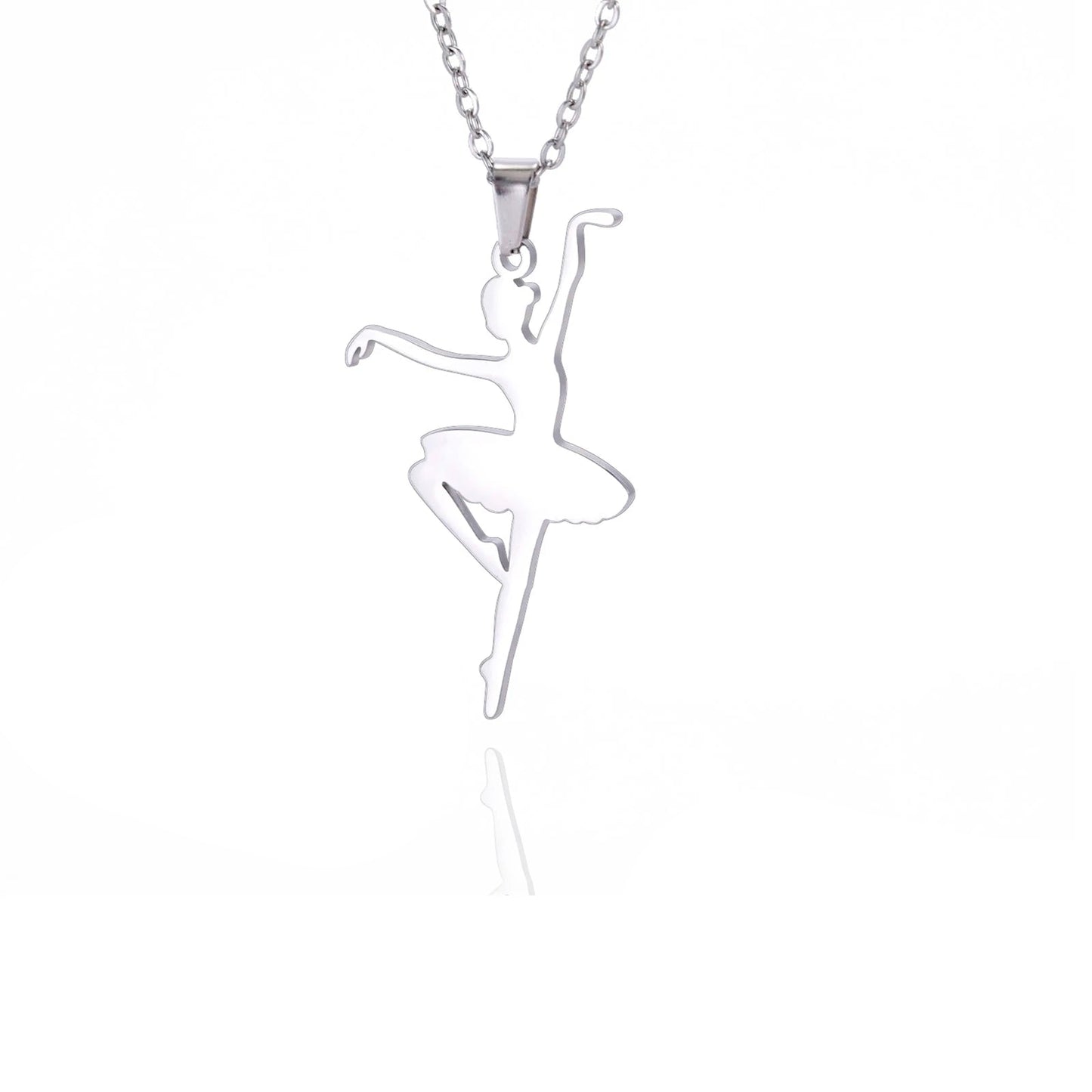 colar pingente bailarina 45-50cm
