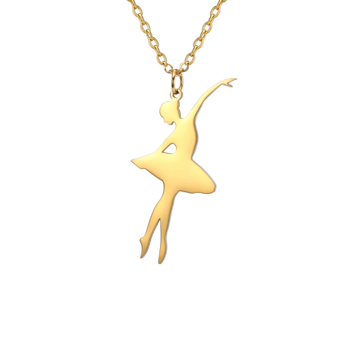colar pingente bailarina 45-50cm