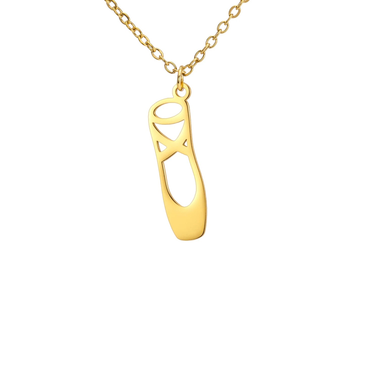 colar pingente sapatilha dourado e cor