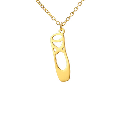 colar pingente sapatilha dourado e cor