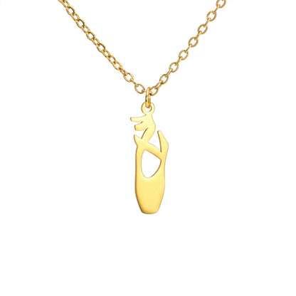colar pingente sapatilha gold color