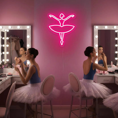 luminária neon bailarina