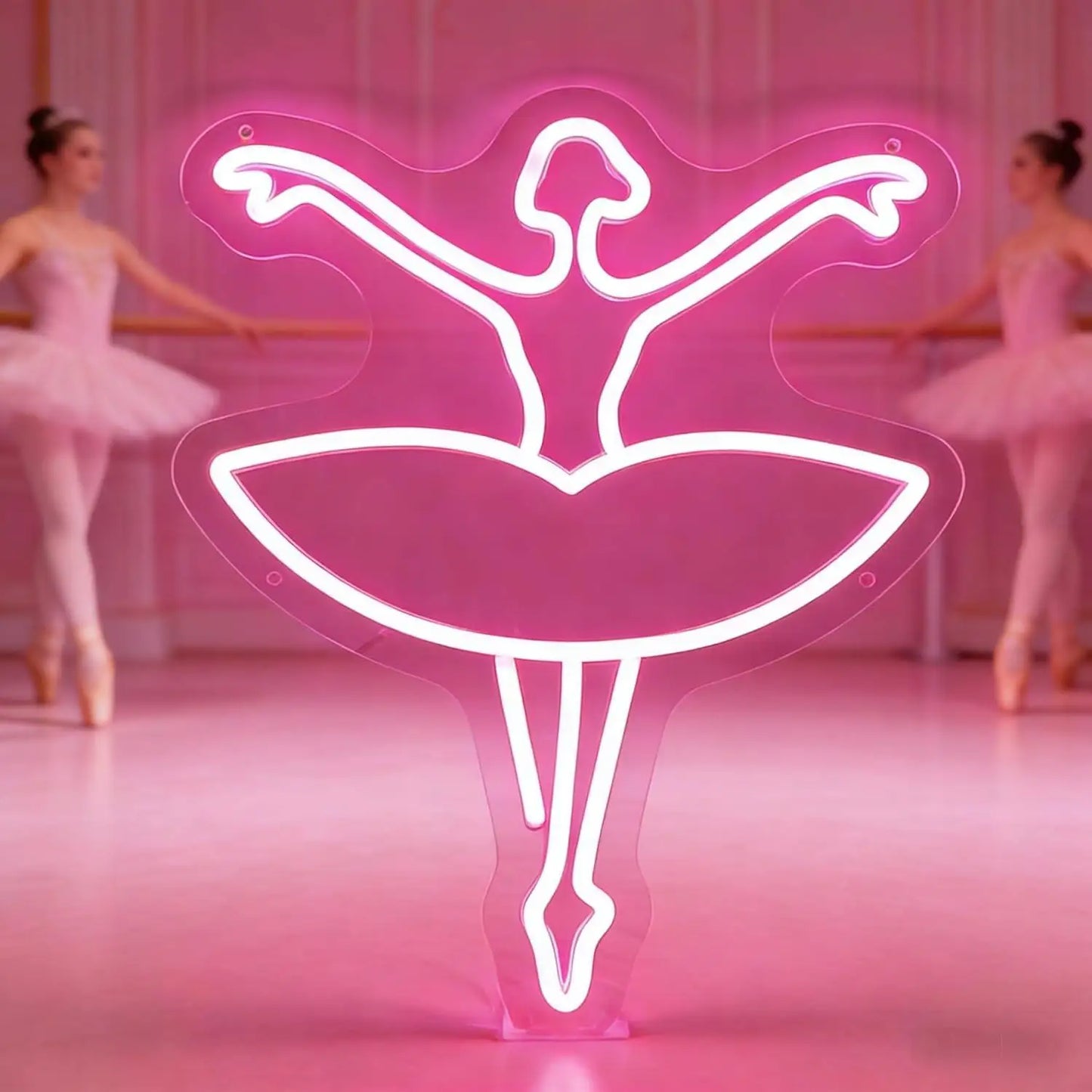 luminária neon bailarina