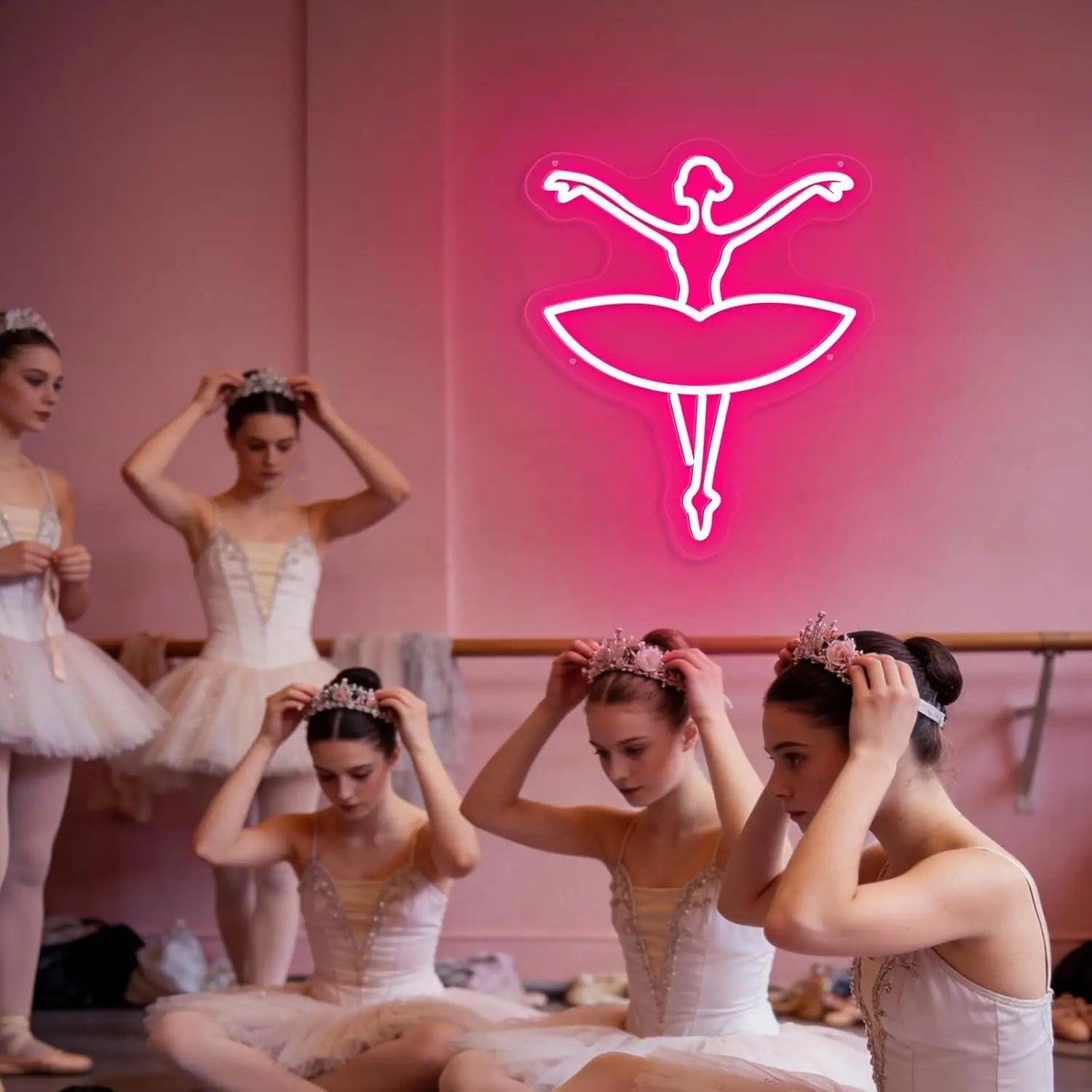 luminária neon bailarina