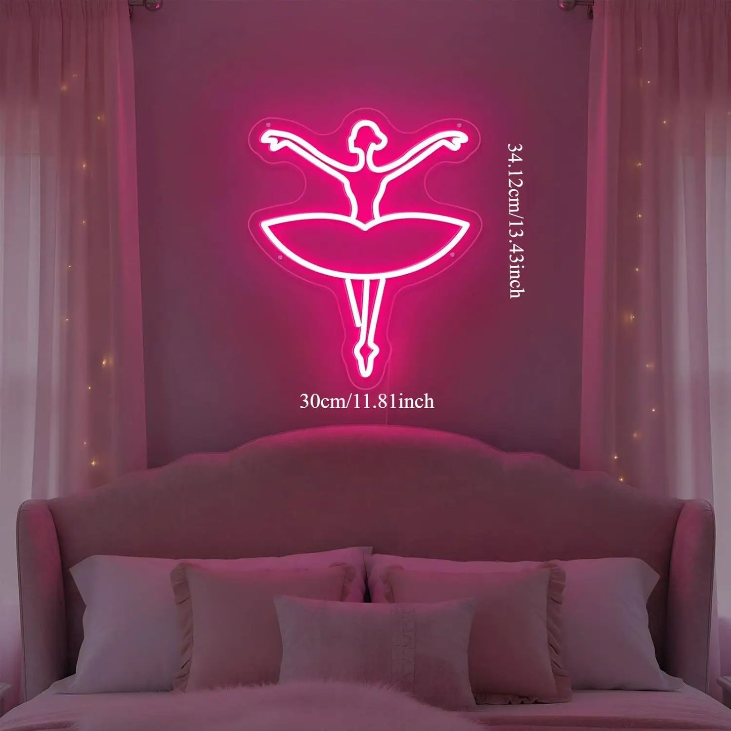 luminária neon bailarina