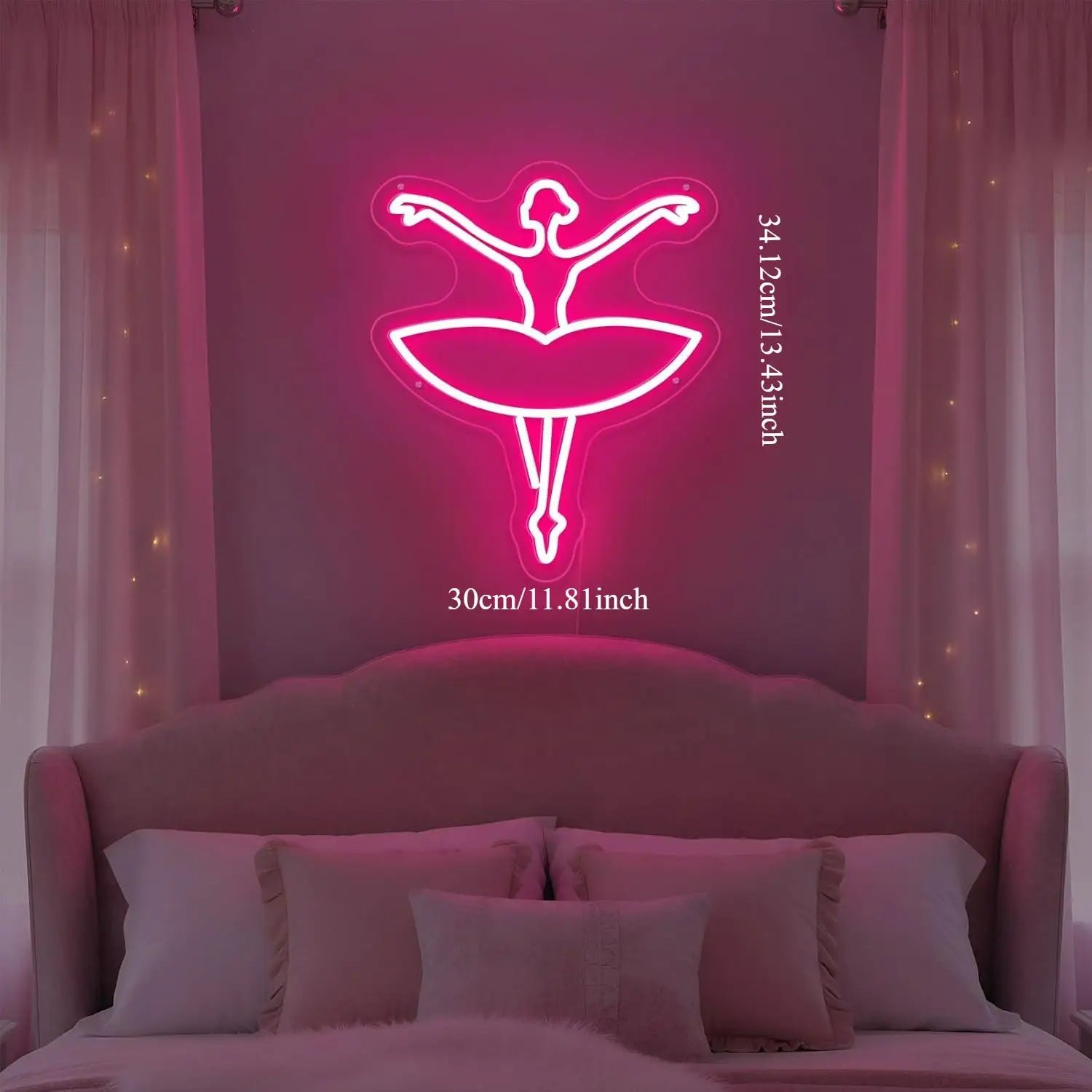 luminária neon bailarina