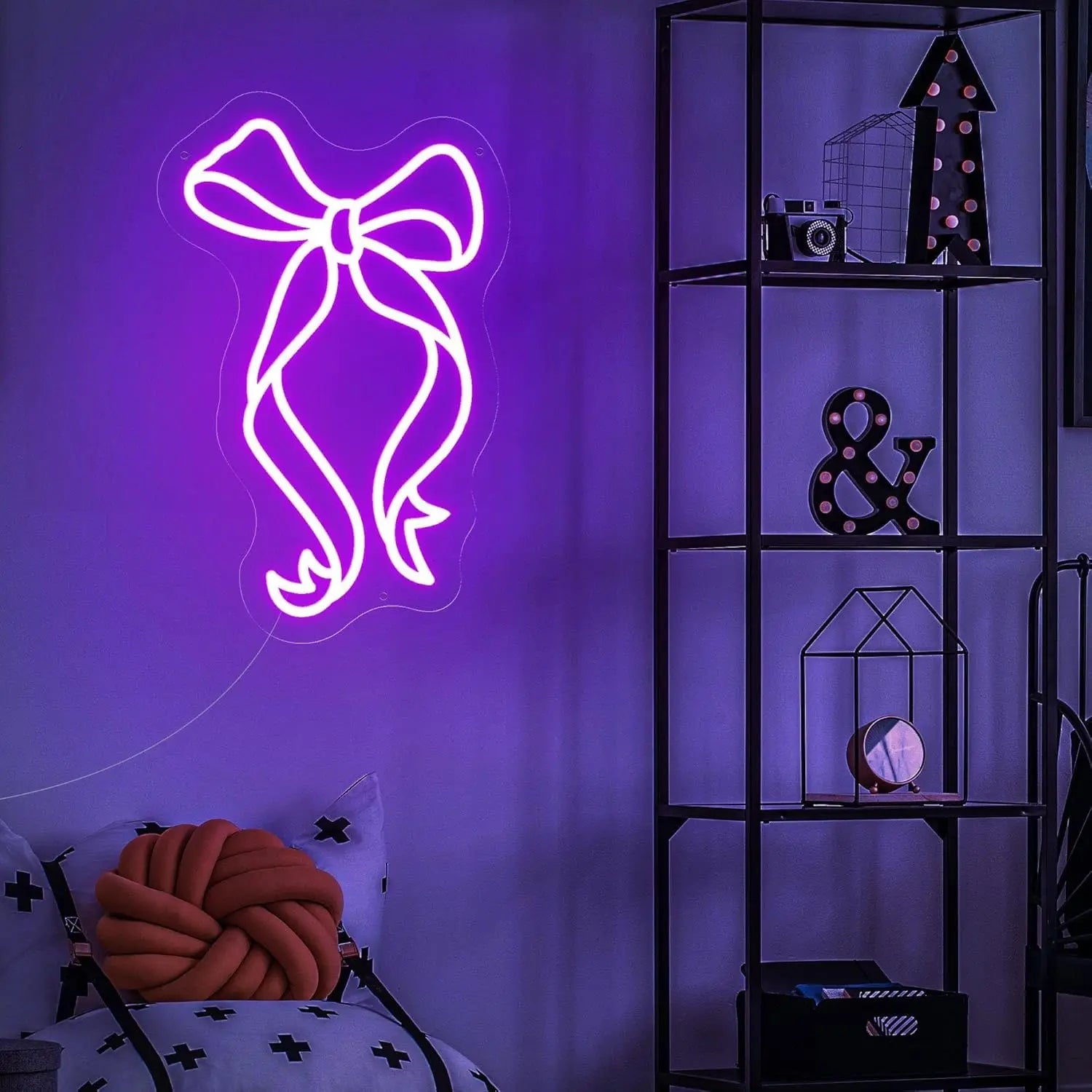 luminoso neon laço gravata borboleta1-roxo