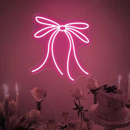 luminoso neon laço gravata borboleta2-rosa
