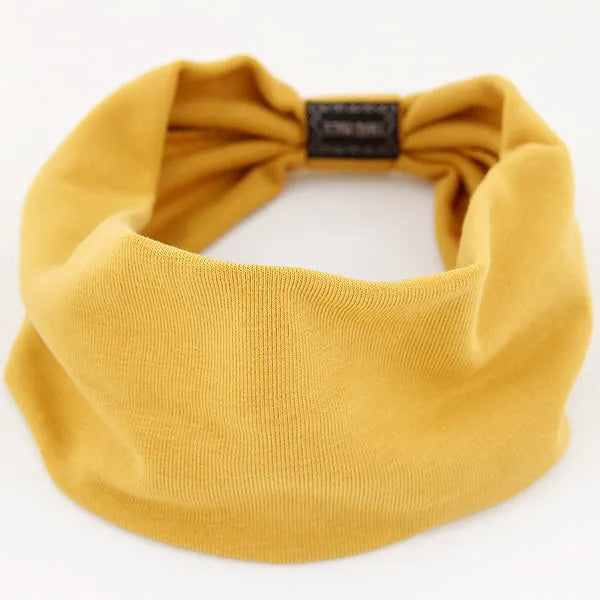 tiara elástica de amarelo