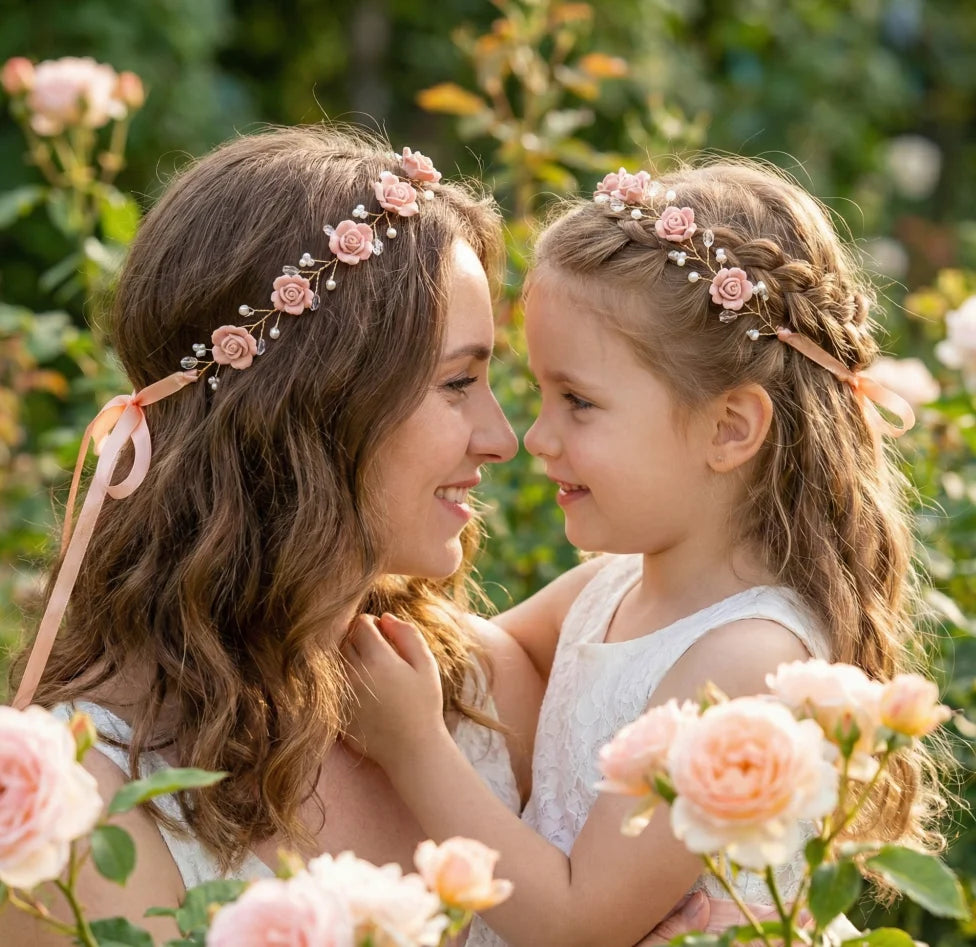 tiara floral artesanal
