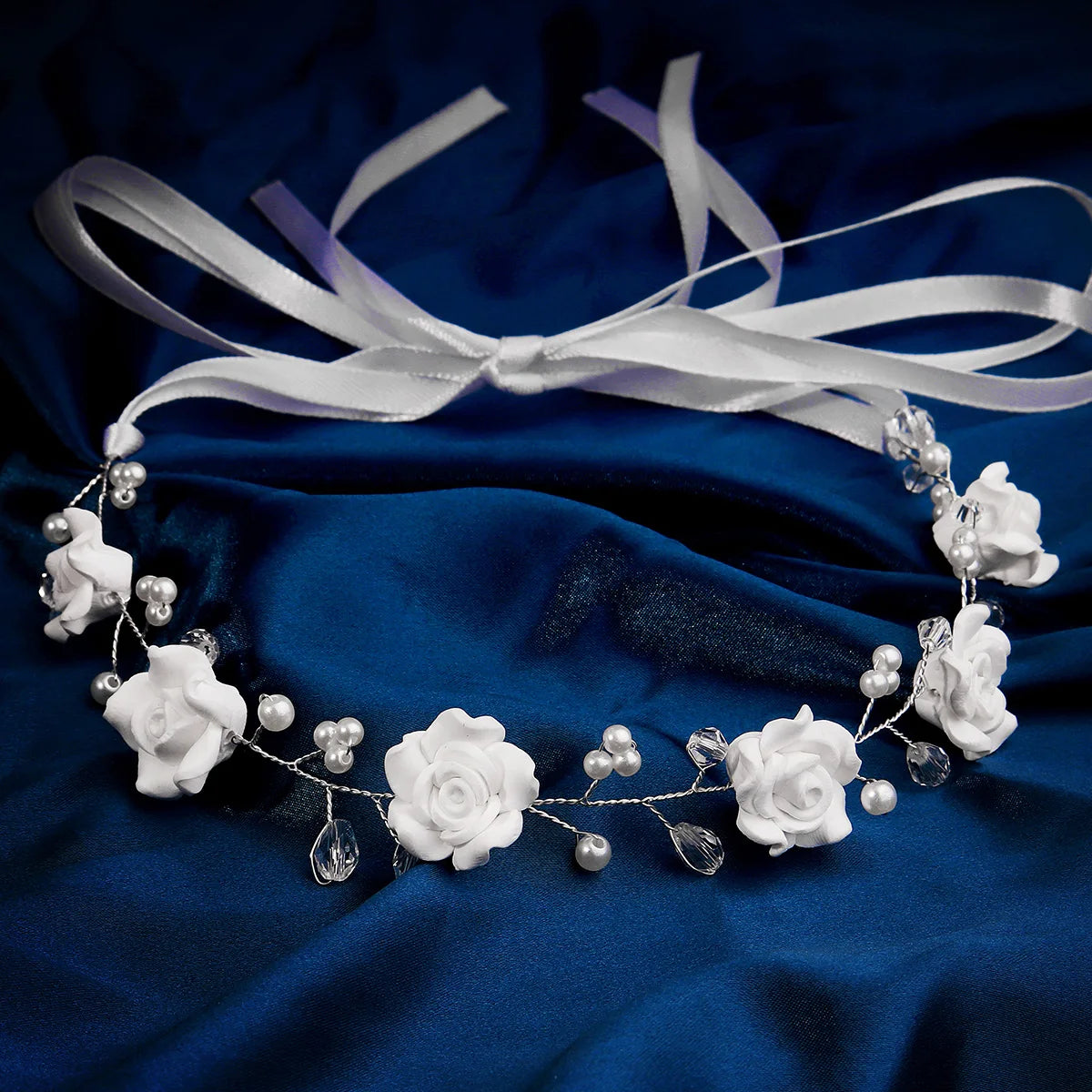 tiara floral artesanal hs-j6991s